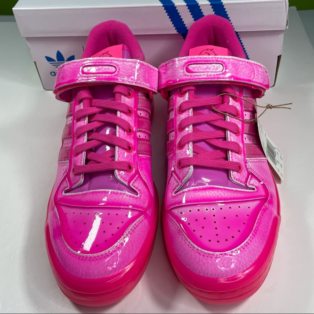 Adidas Jeremy Scott Forum Pink Dipped Low Mens Size 10 Sneakers Shoes - Picture 4 of 13